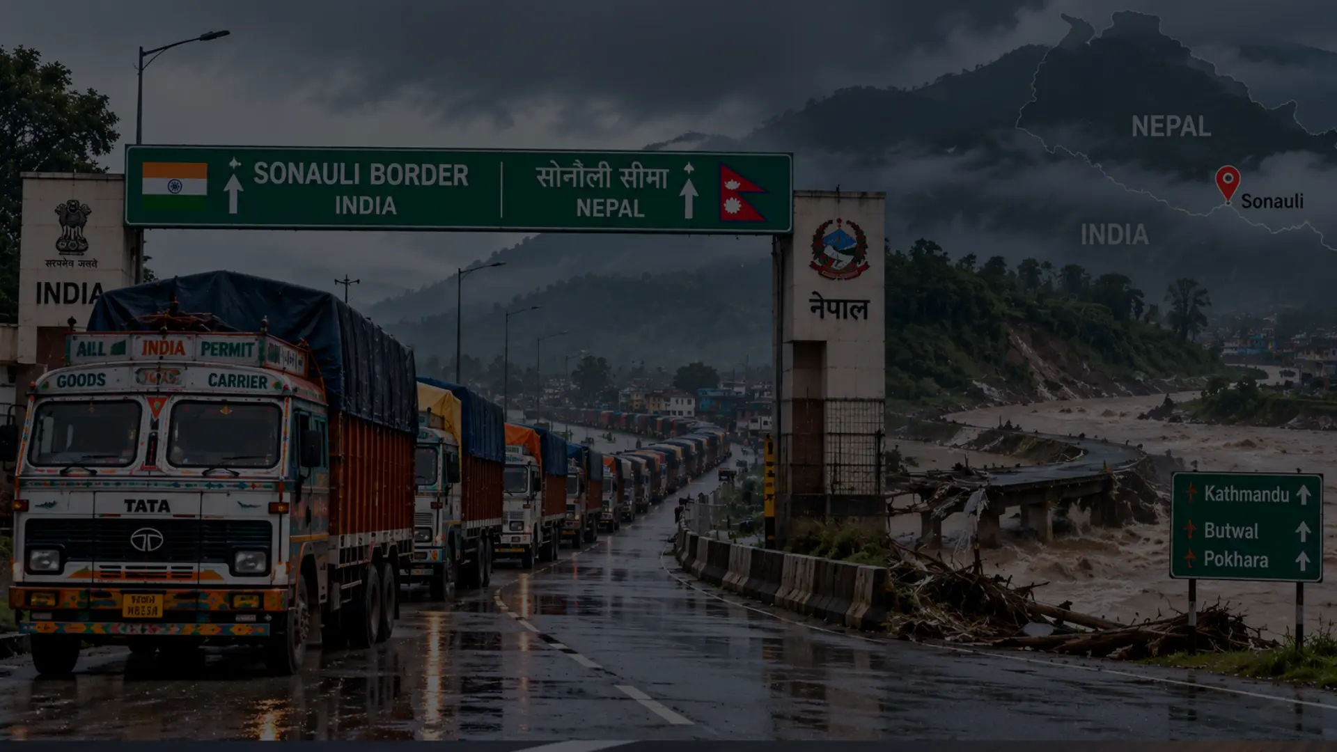 Nepal floods disrupt India trade